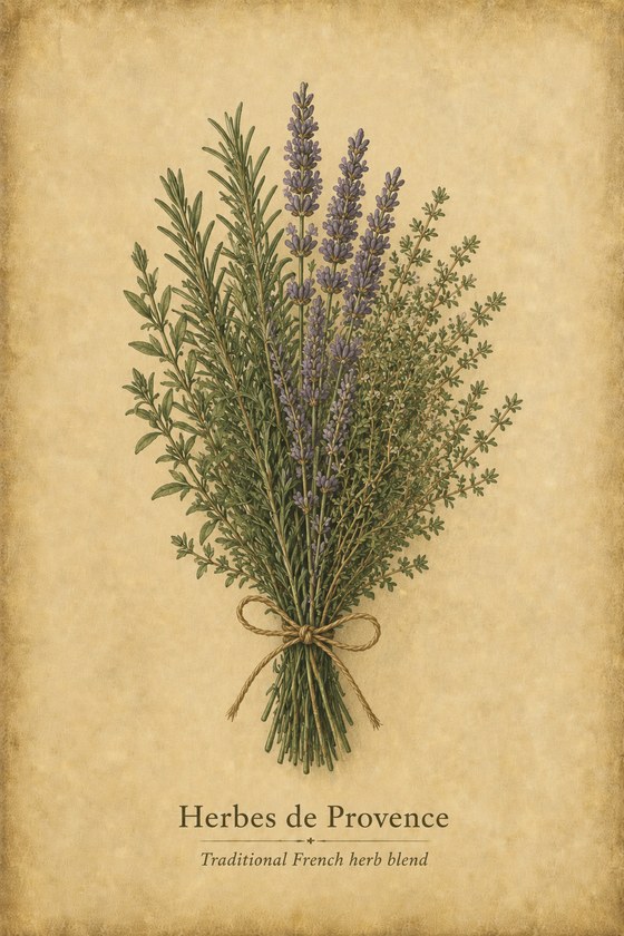 Herbes de Provence print for French cottage walls